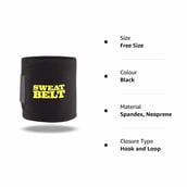 7 - Love4ride Sweat Belt for Men and Women, Black Free Size