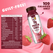 6 - MuscleBlaze 18g Protein Shake (No Added Sugar) OP,  6 Piece(s)/Pack  Strawberry Cream 