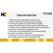 2 - MuscleBlaze Anytime Fitness Membership Discount Coupon,  1 Piece(s)/Pack  Unflavoured 