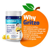 10 - Gritzo SuperMilk Protein & Nutrition Drink 4-7y,  400 g  Mango