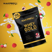 3 - Nakpro Whey Gold Whey Protein Concentrate, 2.2 lb Lychee Pack of 2