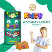 3 - Mom & World Kidsy Vegetables & Fruits, 30 gummies Mixed Fruit (Pack of 3)