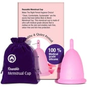 8 - Mom & World Reusable Menstrual Cup,  2 Piece(s)/Pack  Large 