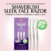 2 - Mom & World ShaveRush Sleek Face Razor, 3 Piece(s)/Pack 6 IN 1