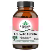1 - Organic India Ashwagandha,  180 capsules 