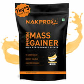 1 - Nakpro Perform Mass Gainer,  2.2 lb  Banana (Pack of 5) 