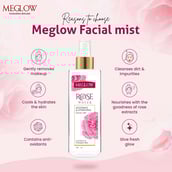 2 - Meglow Rose Water Spray,  100 ml  for All Skin Types (Pack of 3) 