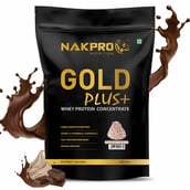 1 - Nakpro Gold Plus+ Whey Protein Concentrate,  2.2 lb  Chocolate Cream 