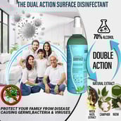 2 - Naturyz Multi Purpose Surface Disinfectant Spray, Alcohol based 200 ml for Car, Home & Office