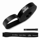 1 - SLOVIC TPE Resistance Band with Door Hanger, Black Free Size