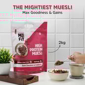 2 - MuscleBlaze High Protein Muesli,  2 kg  Dark Chocolate & Cranberry