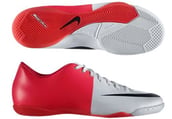 Nike Mercurial Victory Indoor Football Shoe, White with Red 11