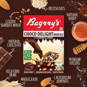8 - Bagrrys Choco Delight Muesli with Almonds & Raisins, 500 g Unflavoured
