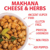 5 - Bagrrys Makhana Flavoured Foxnuts, Cheese & Herbs 100 g