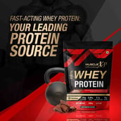 4 - MuscleXP 100% Whey Protein with Digestive Enzyme, 2.2 lb Double Chocolate