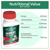 3 - Vogue Wellness Tribulus Gokhshura 1000mg,  60 tablet(s) 