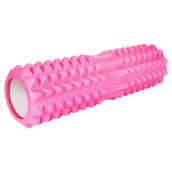 1 - Strauss Grid Yoga Massage Foam Roller, Pink 33cm