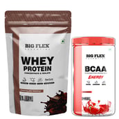 Big Flex Essential Whey Protein Concentrate & Isolate, 2.2 lb Chocolate Truffle with Bigflex Essential Bcaa Energy Watermelon 500g