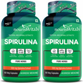 1 - NourishVitals Spirulina - Pack of 2, 60 veggie capsule(s)