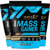 1 - MuscleXP Pro Mass Gainer with Whey Protein, 2.2 lb Belgium Chocolate (Pack of 3)