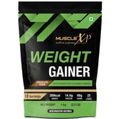 2 - MuscleXP Weight Gainer with Digestive Enzymes, 2.2 lb Chocolate Fudge (Pack of 3)