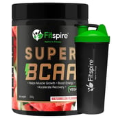 1 - Fitspire Super Gold BCAA, 0.55 lb 25 Servings Watermelon with Protein Shaker