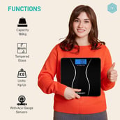 4 - Boldfit Digital Bathroom Weighing Scale,  Black 