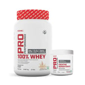 GNC Pro Performance 100% Whey 2 lb & Creatine Monohydrate 0.22 lb Combo,  2 Piece(s)/Pack  Mawa Kulfi & Unflavoured 