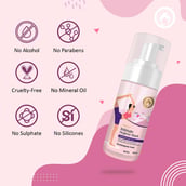 3 - Mom & World Natural Intimate Foaming Feminine Hygiene Wash, 120 ml + Reusable Menstrual Cup (Small)