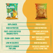 10 - Nourish Organics Popeas Organic Chickpea Puffs, Spicy Mint (Pack of 4) 60 g