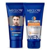 1 - Meglow Men Fairness Cream & Face Wash Combo, 2 Piece(s)/Pack for All Skin Types