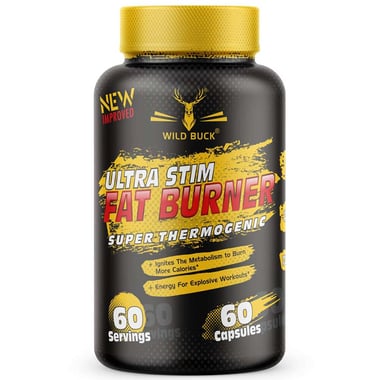 Wild Buck Ultra Stim Fat Burner, 60 capsules Unflavoured