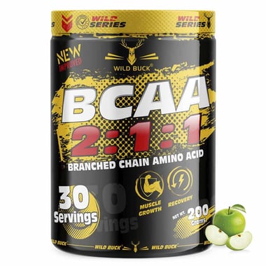 Wild Buck BCAA 2:1:1, 0.44 lb 30 Servings Green Apple