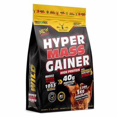 Wild Buck Hyper Mass Gainer, 2.2 lb Chocolate Peanut Butter