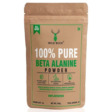 Wild Buck 100% Pure Beta Alanine Powder, Unflavoured 0.55 lb