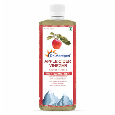 Dr. Morepen Apple Cider Vinegar With 2x Mother,  0.5 L  Unflavoured 