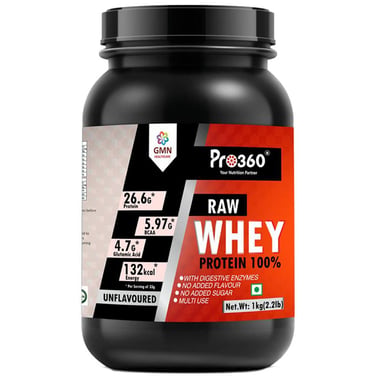 PRO360 Raw Whey Protein, 2.2 lb Unflavoured