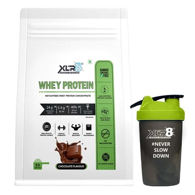 XLR8 Flavoured Whey Protein 24 g Protein, 4 lb Chocolate with Shaker