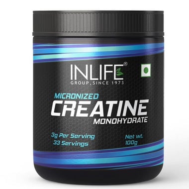 INLIFE Micronized Creatine Monohydrate, Unflavoured 0.22 lb