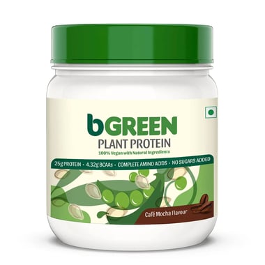 bGREEN Plant Protein by MuscleBlaze OP, 1.1 lb Cafe Mocha