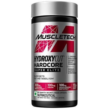 MuscleTech Hydroxycut Hardcore Super Elite, 100 veggie capsule(s) Unflavoured