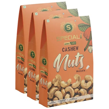 Special Choice Cashew Nuts (Jumbo 320), Masala (Pack of 3) 250 g