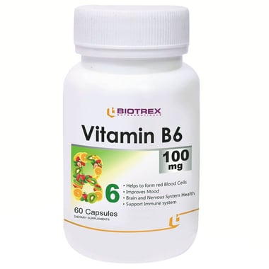 Biotrex Vitamin B6 (100 mg), 60 capsules Unflavoured