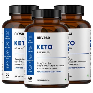 Nirvasa Keto Advanced,  60 tablet(s)  Unflavoured (Pack of 3) 