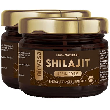 Nirvasa Pure Shilajit Resin Form (Pack of 2),  20 g 