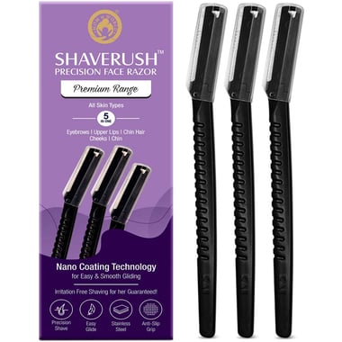 Mom & World ShaveRush Women Precision Face Razors, 3 Piece(s)/Pack 5 IN 1