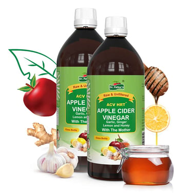 Dr. Patkar's Apple Cider Vinegar with Mother, 1 L Garlic, Ginger, Lemon and Honey