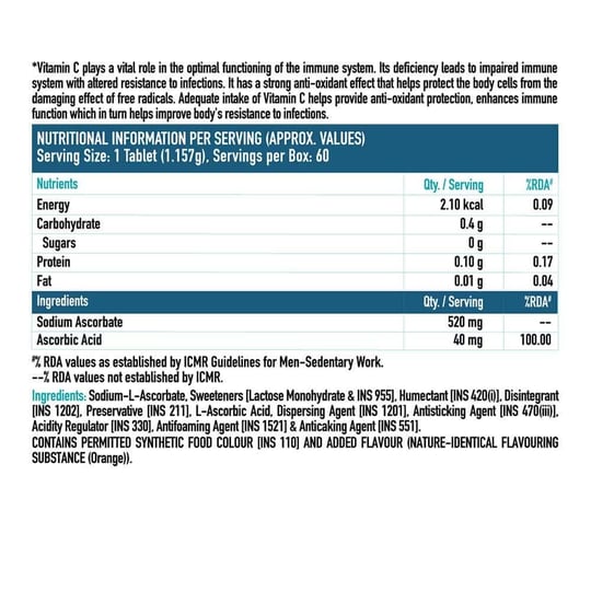 2 - HK Vitals Vitamin C by HealthKart, 60 tablet(s) Unflavoured