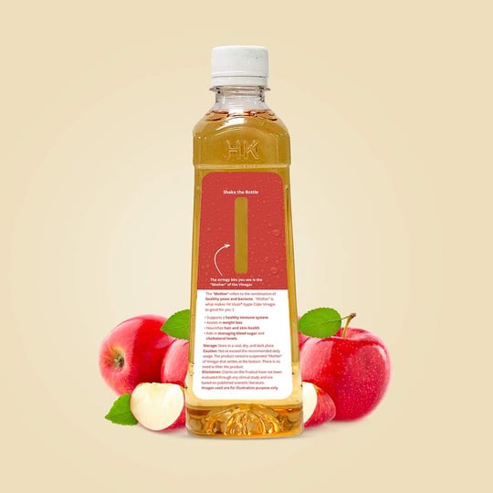 4 - HK Vitals Apple Cider Vinegar with Mother by Healthkart,  0.5 L  Unflavoured