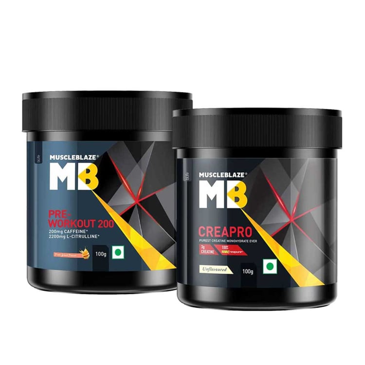 MuscleBlaze CreaPRO Creatine & PRE Workout 200 0.22 lb Combo